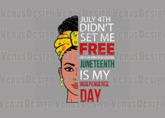 July 4th Didnt Set Me Free Juneteenth Is My Independence Day Editable Tshirt Design
