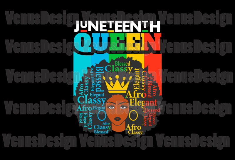 Juneteenth Black Queen Editable Design