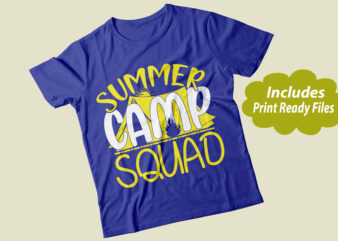 Summer camp squad vector svg ai png print ready t shirt design