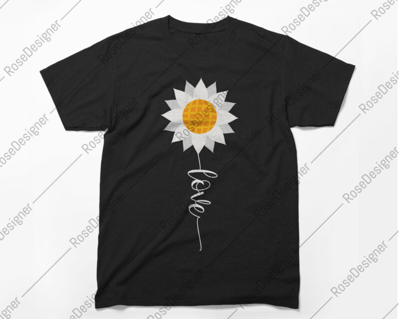 Love typography t-shirt design, Flower, typography, faith, hope, Vector Design