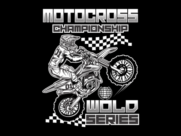 Motocros championship t shirt designs for sale