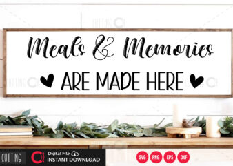 Meals and memories are made here SVG DESIGN,CUT FILE DESIGN