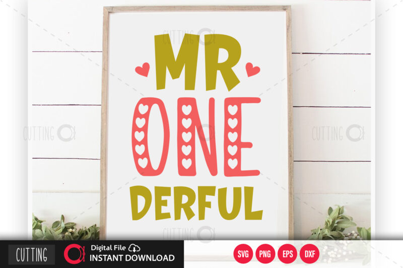 Mr onederful SVG DESIGN,CUT FILE DESIGN