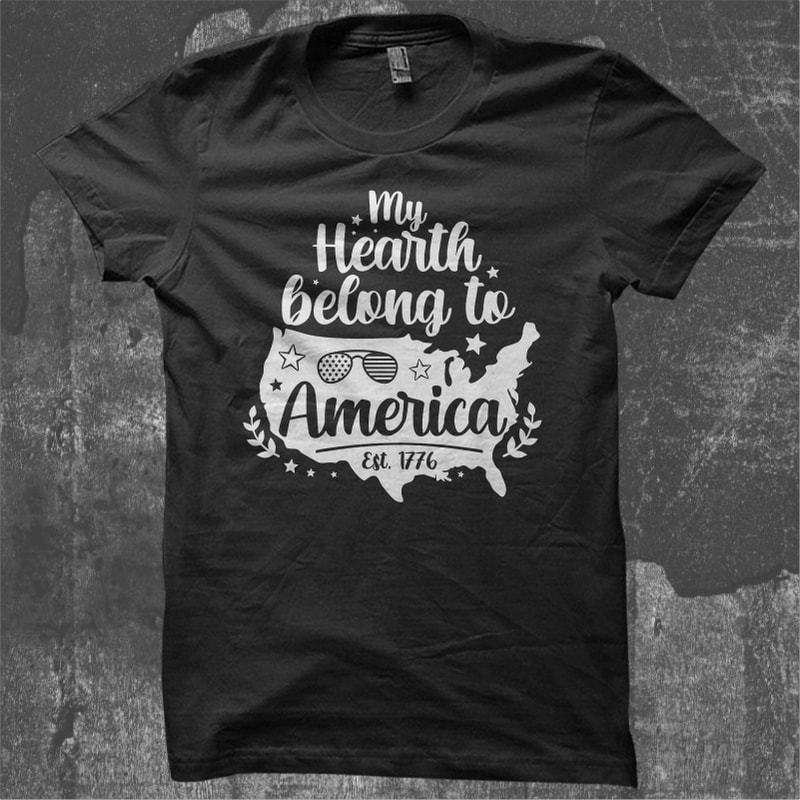 My Hearth Belong To America – American Typography