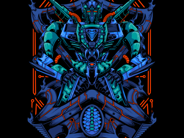 Neo cyber T shirt vector artwork