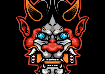 Oni mask t shirt design online