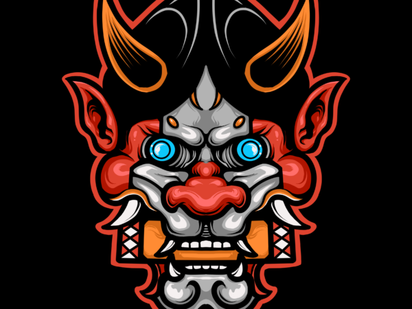 Oni mask t shirt design online