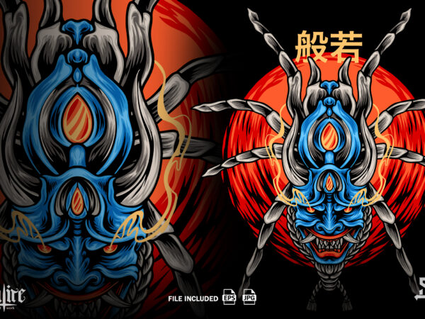 The devil mask tarantula t shirt designs for sale