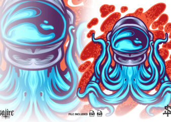 The Astronaut Octopus t shirt designs for sale