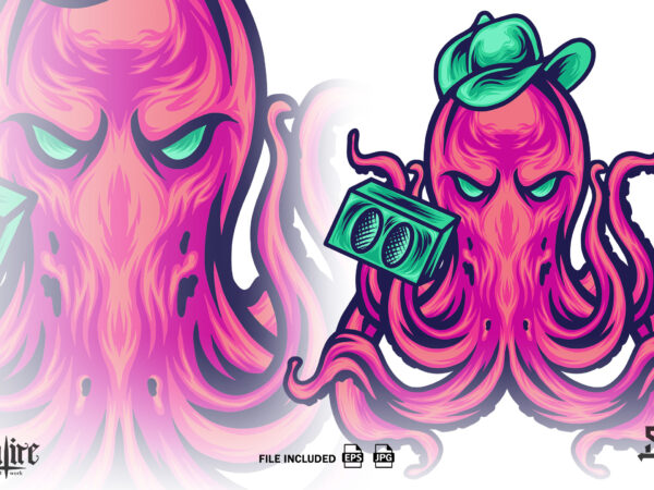 The rapper octopus animal t shirt designs for sale