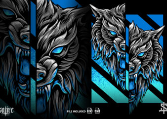 Wolf Head t shirt design for sale