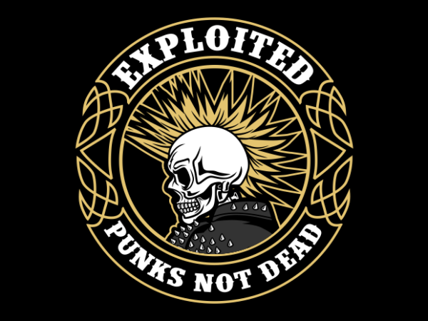 Punk not death t shirt illustration