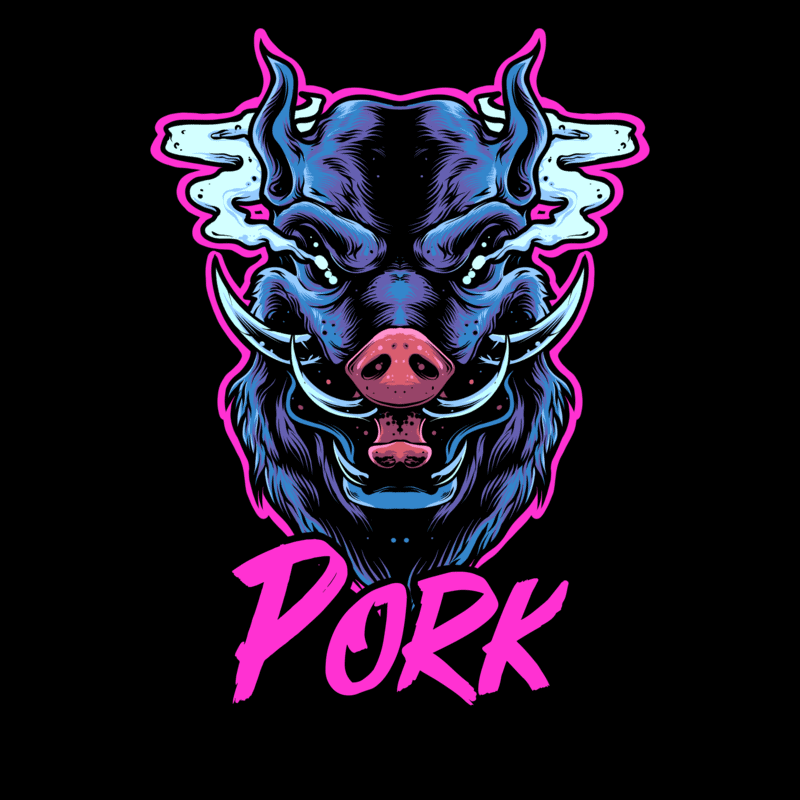Free Pork t shirt illustration
