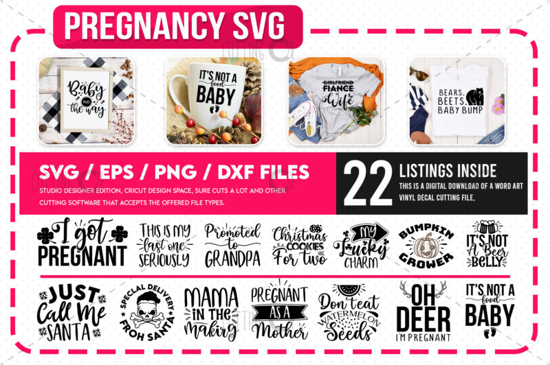 pregnancy svg bundle