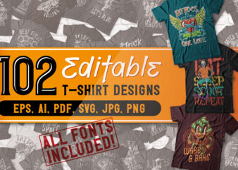 102 Editable t-shirts BUNDLE