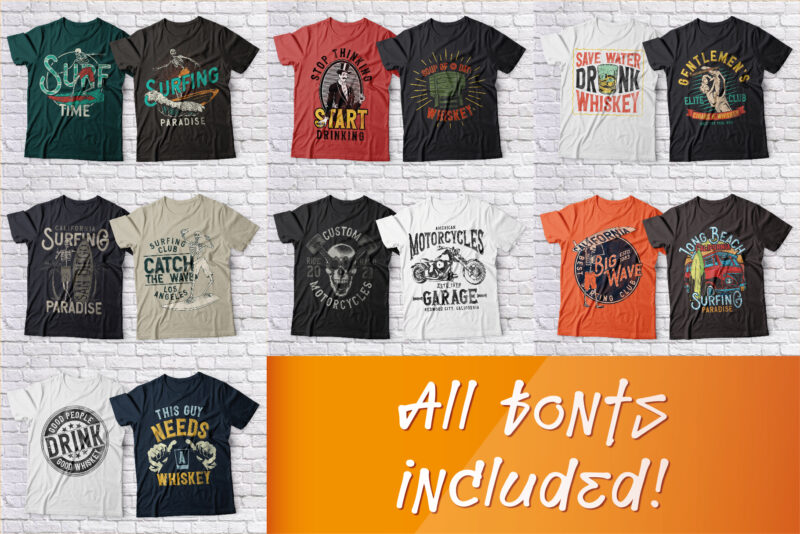 102 Editable t-shirts BUNDLE