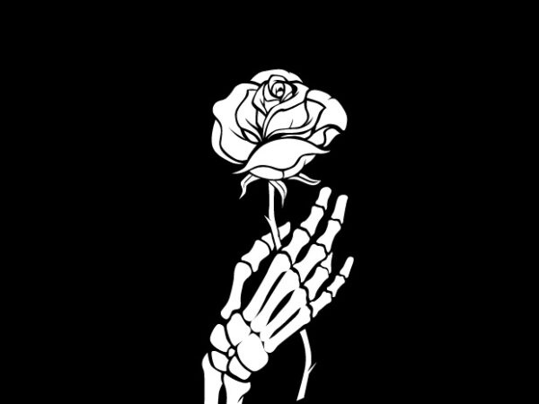 Dead Hand With Rose T-shirt Design - Buy t-shirt designs