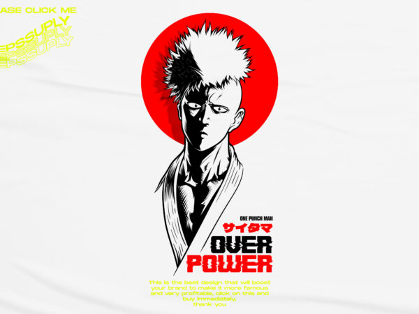 Saitama one puch man anime fanart design