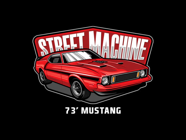 Street machine t shirt template vector
