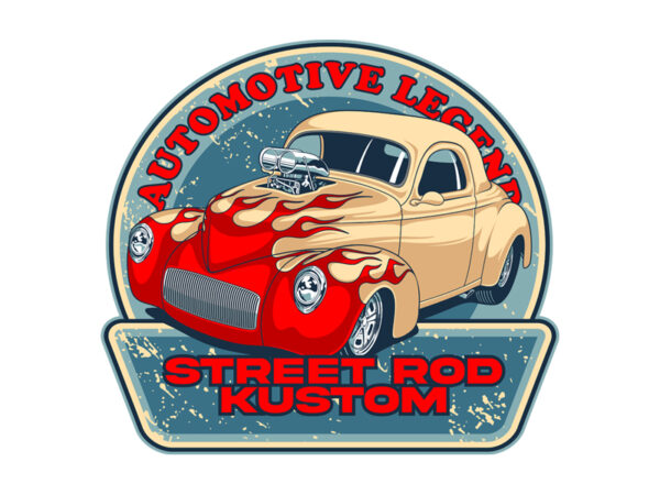 Street rod t shirt template vector