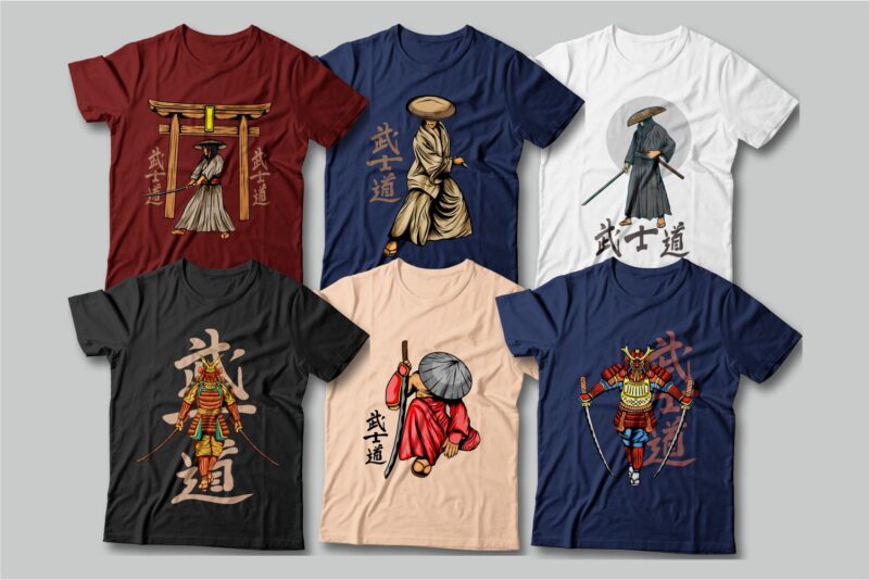 samurai t shirt design