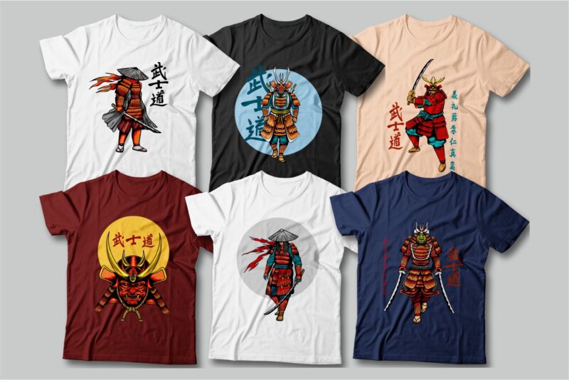 samurai t shirt design