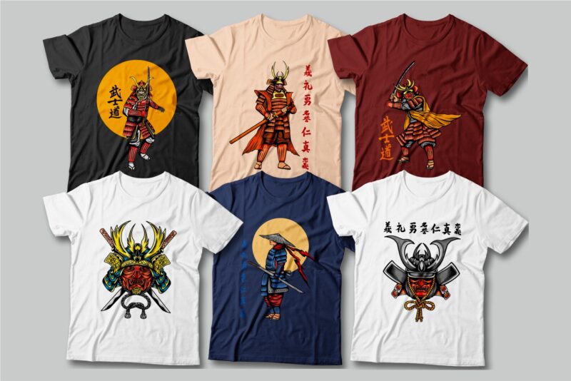 samurai t shirt design