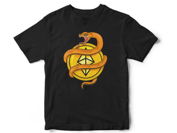 Snake ethereum, logo, illustration, t-shirt design, cryptocurrency, crypto t-shirt, crypto vector design, trader, ethereum, ethereum logo