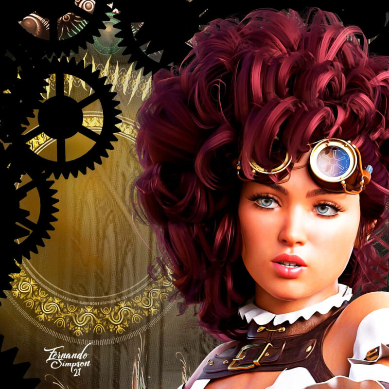 Steampunk Girl Art V1