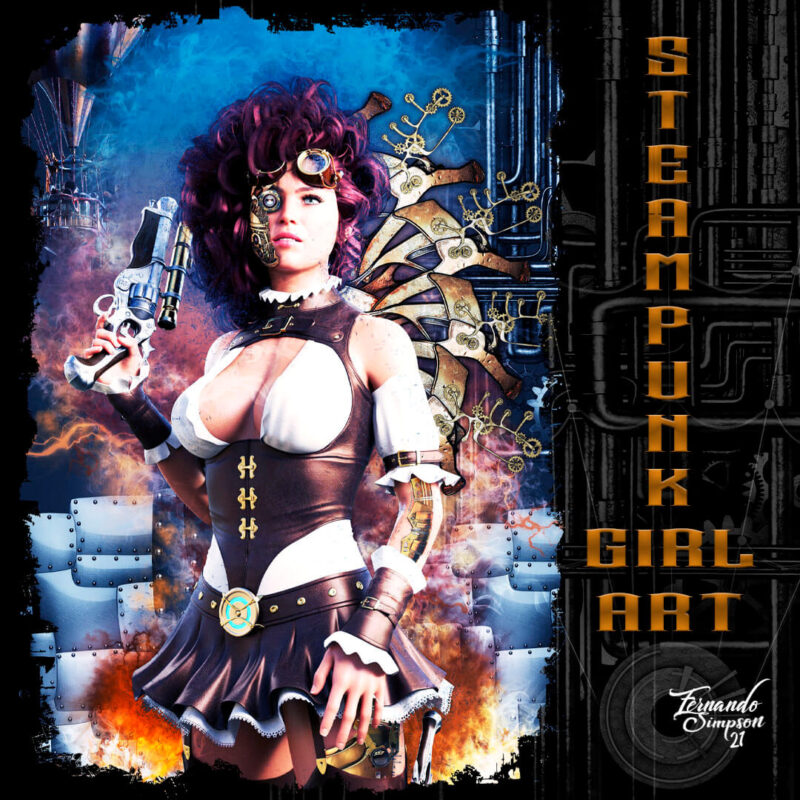 Steampunk Girl Art V2