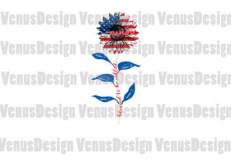 Blessed To Be Called Mama Patriotic Sunflower Editable Design