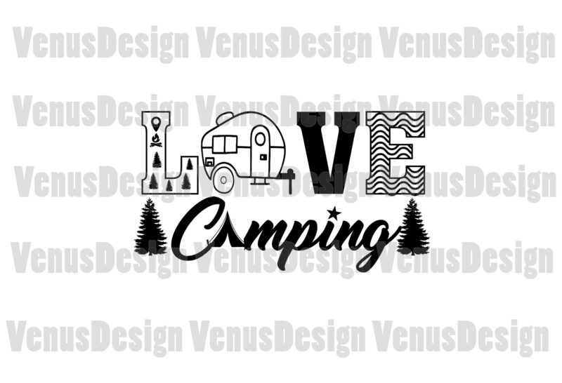 Love Camping Editable Design