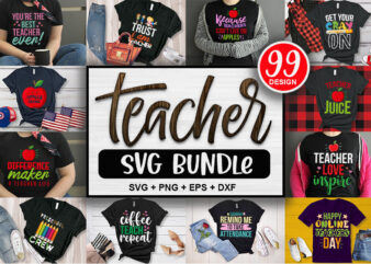 Teacher SVG bundle t shirt designs for sale