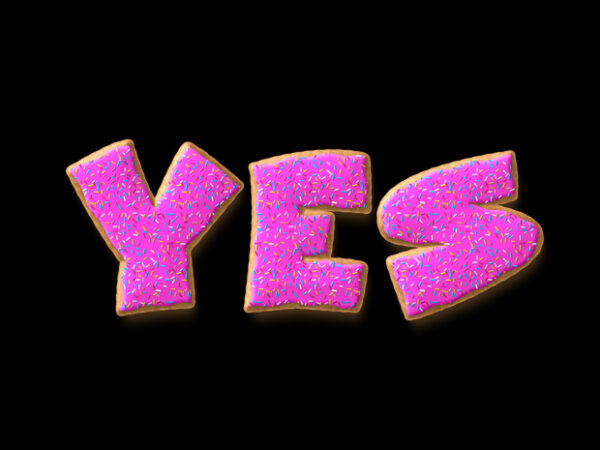 Donut yes t shirt vector illustration