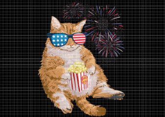 Cat 4th of July PNG, Cat 4th of July USA American Flag PNG, Cat PNG, 4th of July PNG, 4th of July vector