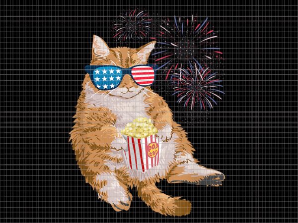 Cat 4th of july png, cat 4th of july usa american flag png, cat png, 4th of july png, 4th of july vector