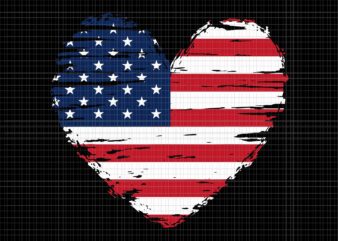 Heart 4th of July SVG, 4th of July Heart Patriotic American Flag Vintage, Independence Day, 4th of July svg, 4th of July vector, US Flag Svg