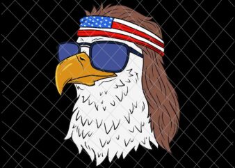 American Bald Eagle Mullet Svg, 4th Of July Funny USA Patriotic Svg, 4th Of July Svg
