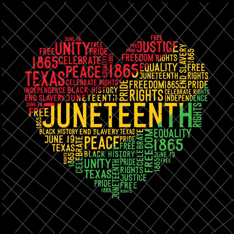 Juneteenth Heart Black History Afro American African Freedom Svg, Black