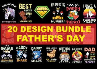 20 Design Bundle Father’s Day, Father’s Day Bundle, Father’s Day Design Bundle, Father’s Day Design