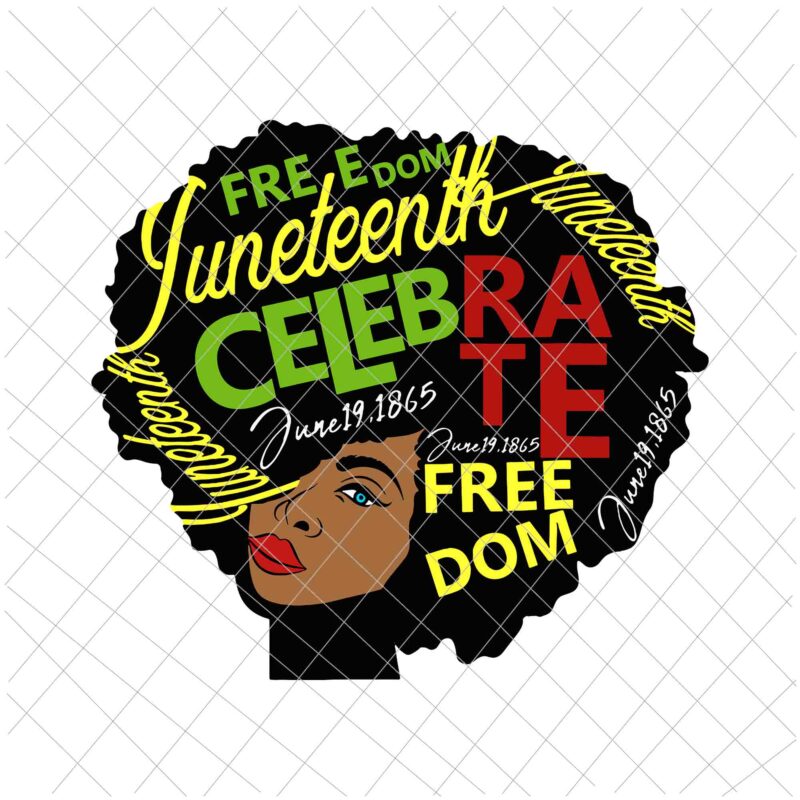 Juneteenth Afro Lady SVG