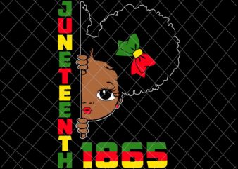 Juneteenth Celebrating 1865 Svg, Cute Black Girls Kids Svg, Juneteenth Svg, Independence Day Svg, Black History Month Svg vector clipart