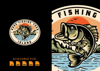 Bass Fishing tshirt design