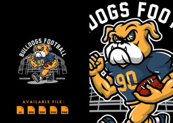 Bulldogs Football tshirt design