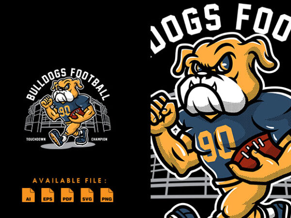 Bulldogs football tshirt design