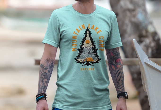 Mountain Lake Camp tshirt design