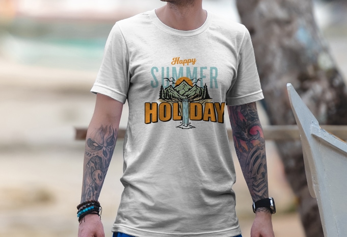 Happy Summer Holiday tshirt design