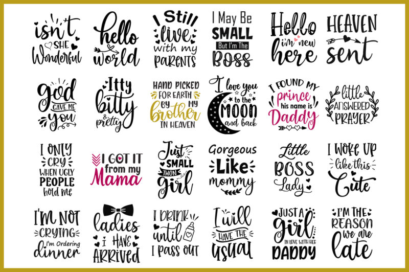 Baby Svg Bundle Buy T Shirt Designs