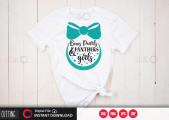 Bows pearls & panthers girls SVG DESIGN,CUT FILE DESIGN