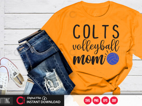 Colts volleyball mom svg design,cut file design